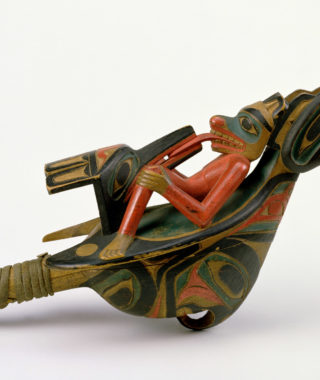 Raven rattle, Haida or Tlingit