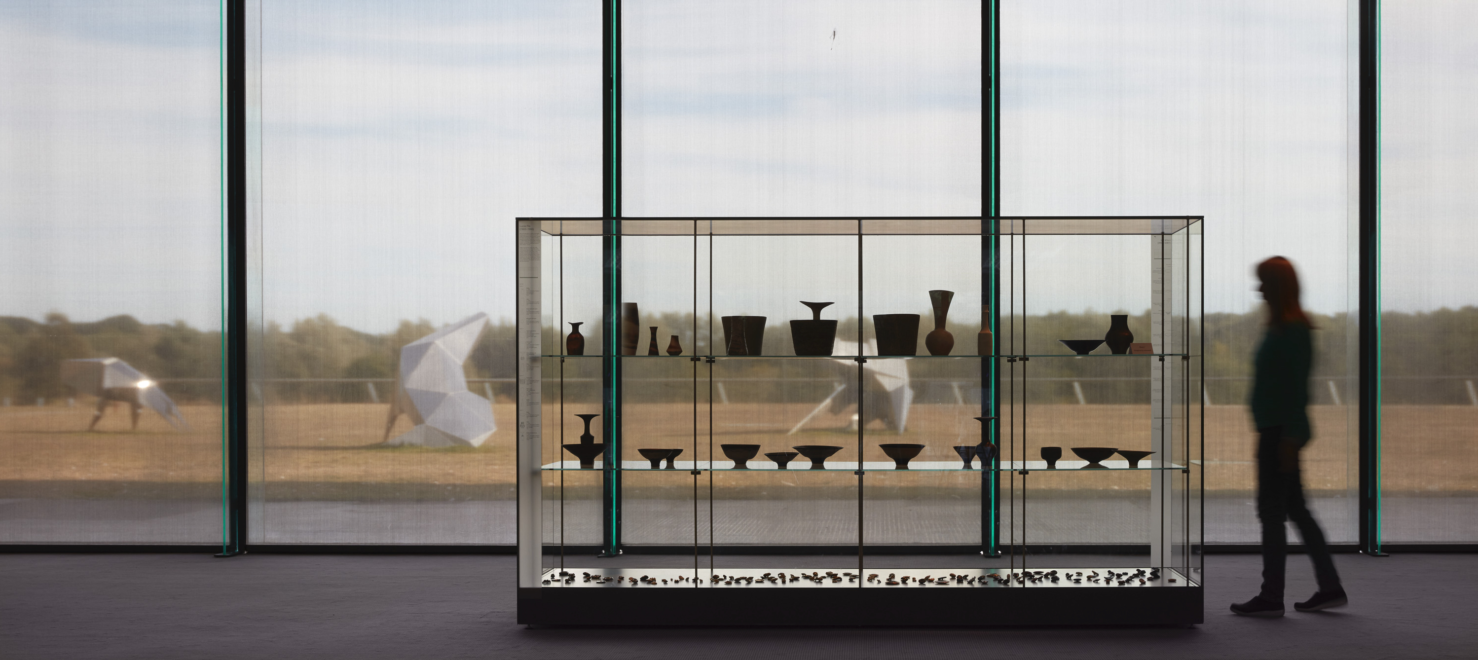 Collection cabinet display at Sainsbury Centre