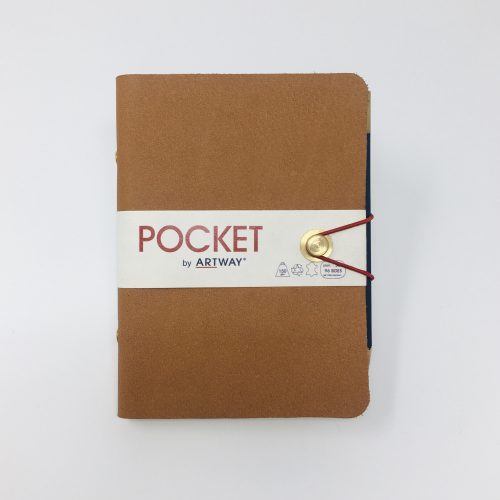 Pocket Leather Bound Sketchbook with Pencil
