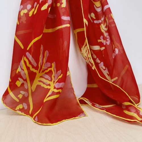 Art Deco ‘Cryséde’ Silk Scarf – ‘Penberth Farm’