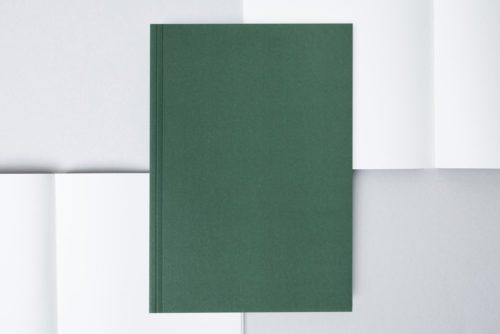 A5 Layflat Notebook plain pages - Forest Green & Otti Mustard