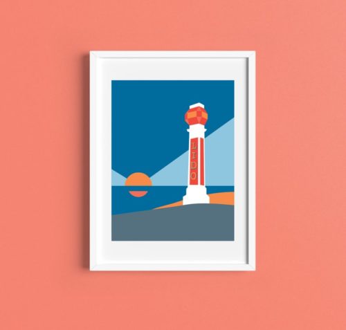 LIDO Travel Poster - Margate - Art Deco Print - Illustration by Rebecca Pymar