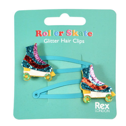 Glitter Rollerskate Hairclips