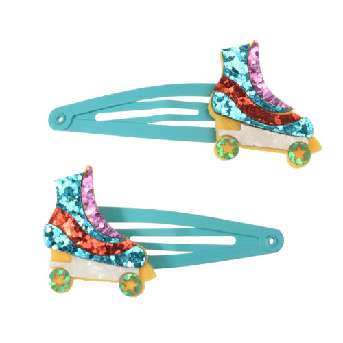 Glitter Rollerskate Hairclips