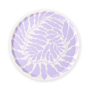 Lilac Leaves Round Tray