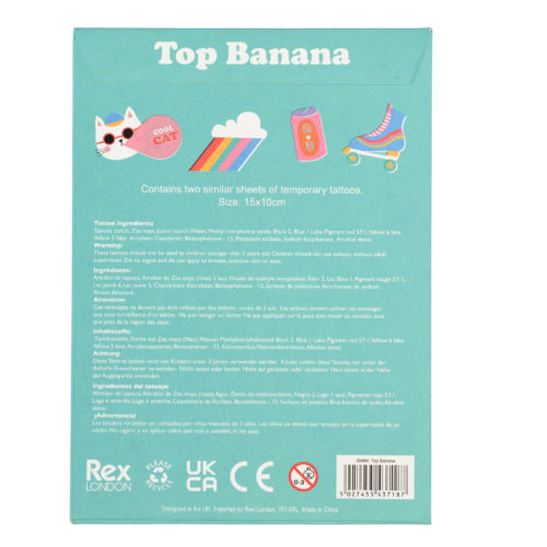 Top Banana Temporary Tattoos