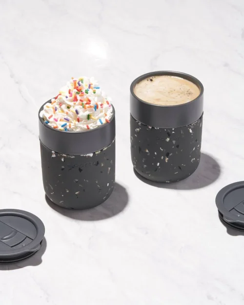 12oz Ceramic Mug in Charcoal Terrazzo