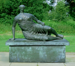 Draped Reclining Woman, Henry Moore, 1957 - 1958, Bronze, England, in situ today