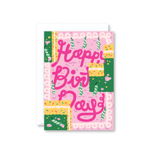 Pink Birthday Cake Card
