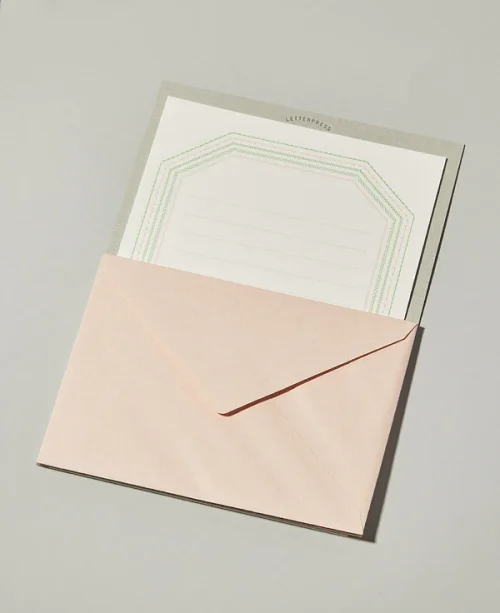 Letterpress Pink Frame Letter Set