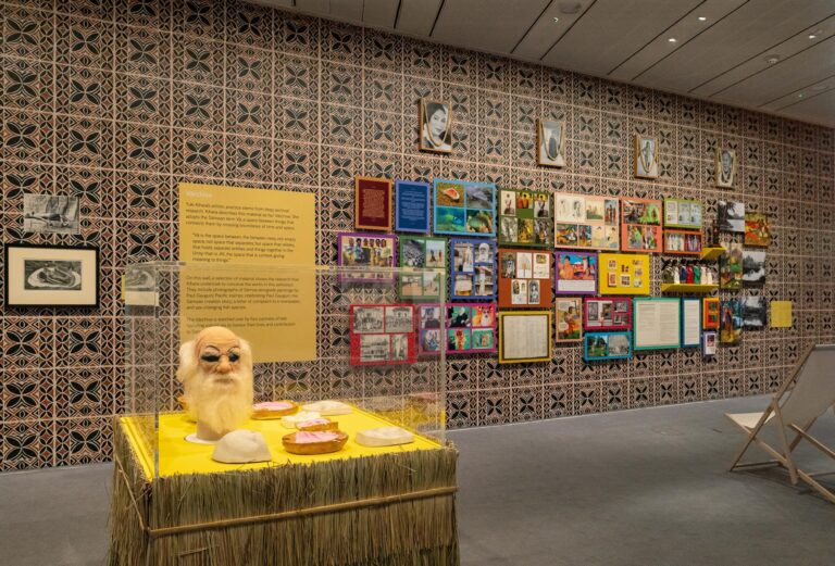 Installation view of an exhibition by Yuki Kihara at the Sainsbury Centre
